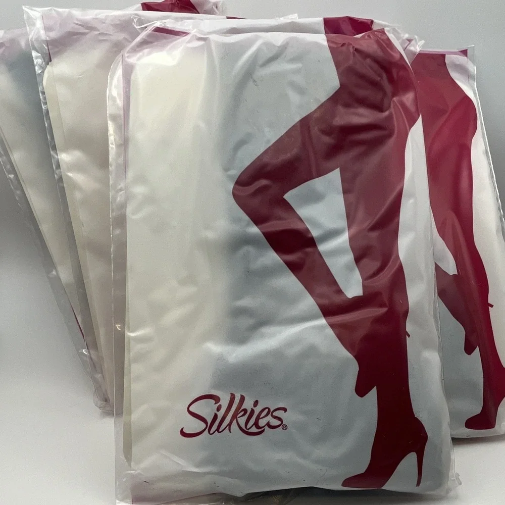 Silkies Classic Ribbed Trouser Socks Women Queen Size Dark Navy Lot of 5 Pairs